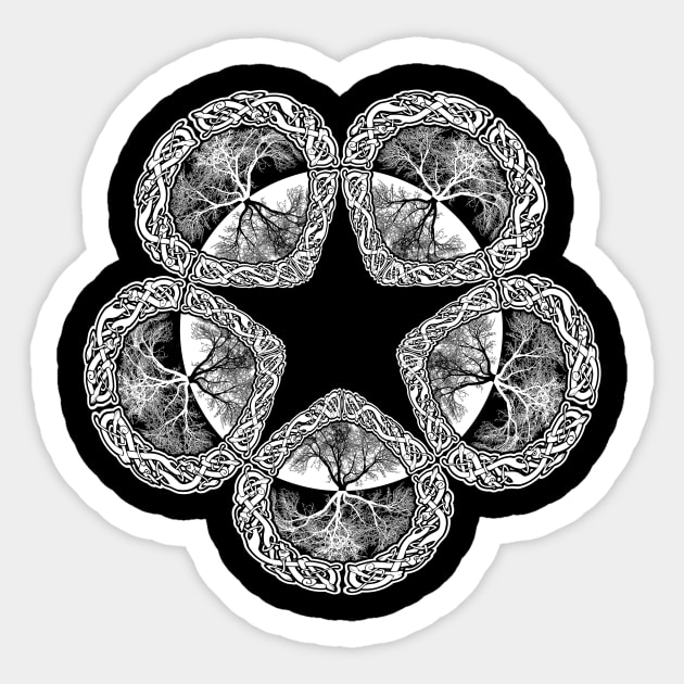 Tree of Life Circle Sticker by QuickyDesigns